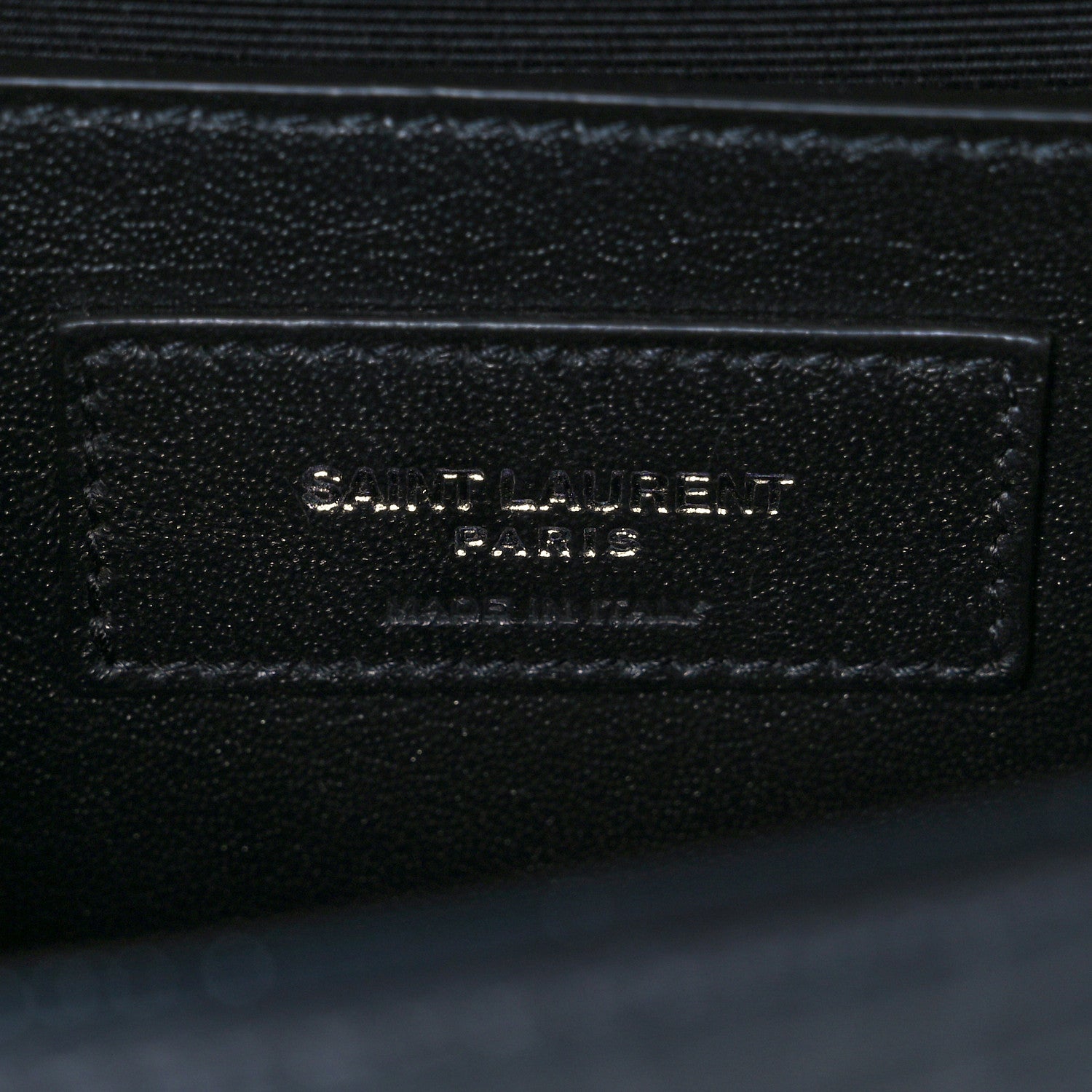 Saint Laurent Calfskin Crocodile Embossed Small Classic Monogram Kate Tassel Satchel Navy 6 of 10