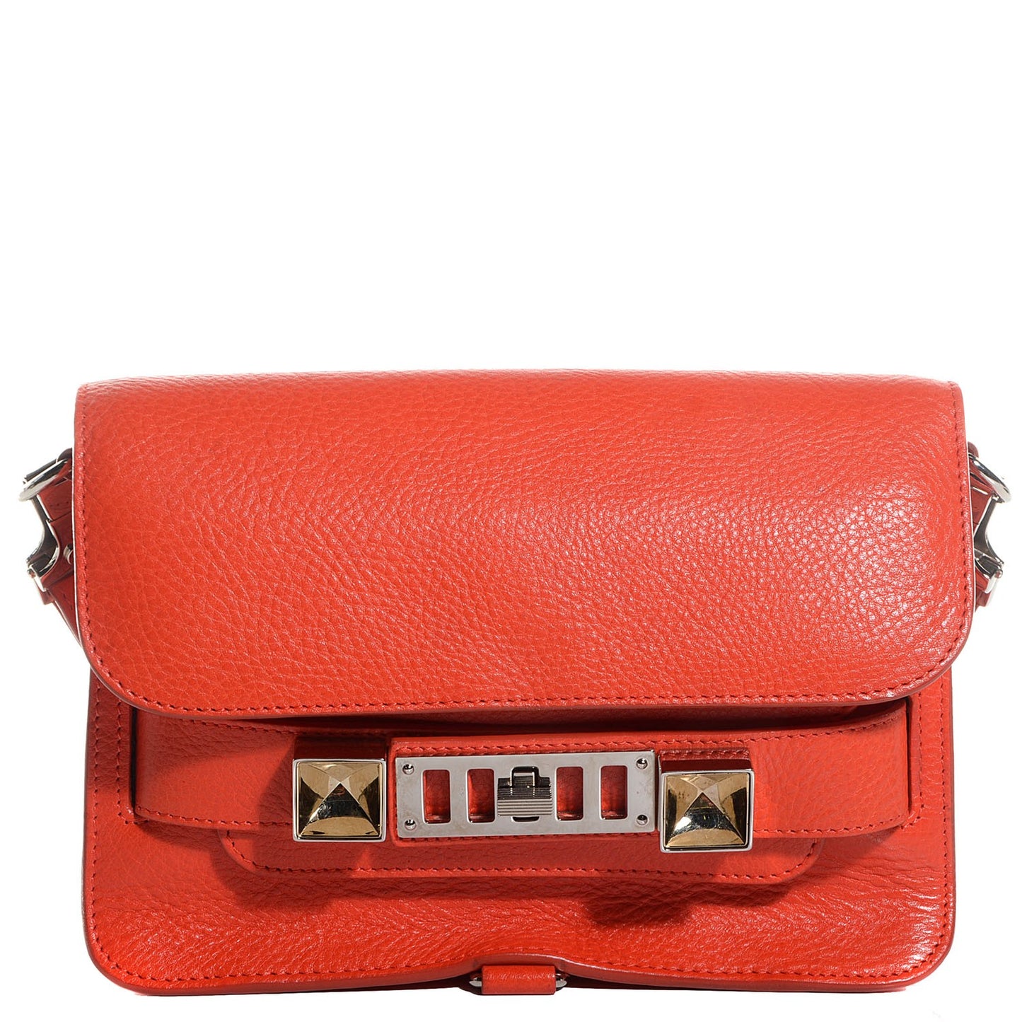Calfskin Mini PS11 Classic Shoulder Bag Tangerine