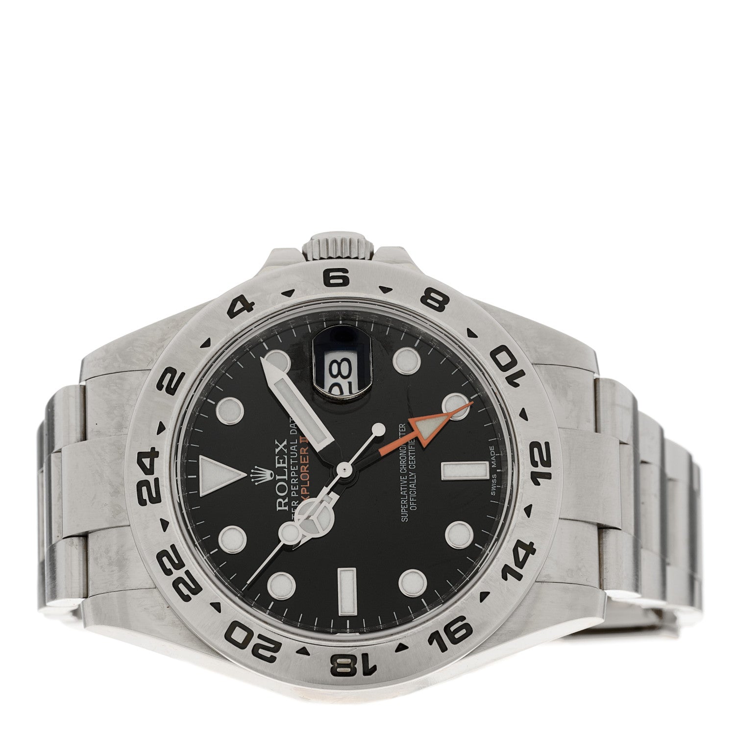 Rolex Stainless Steel 42mm Oyster Perpetual Date Explorer II Watch Black 216570 2 of 4