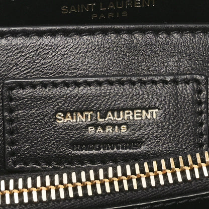 Saint Laurent Calfskin Y Quilted Monogram Small Loulou Chain Satchel Black 6 of 10