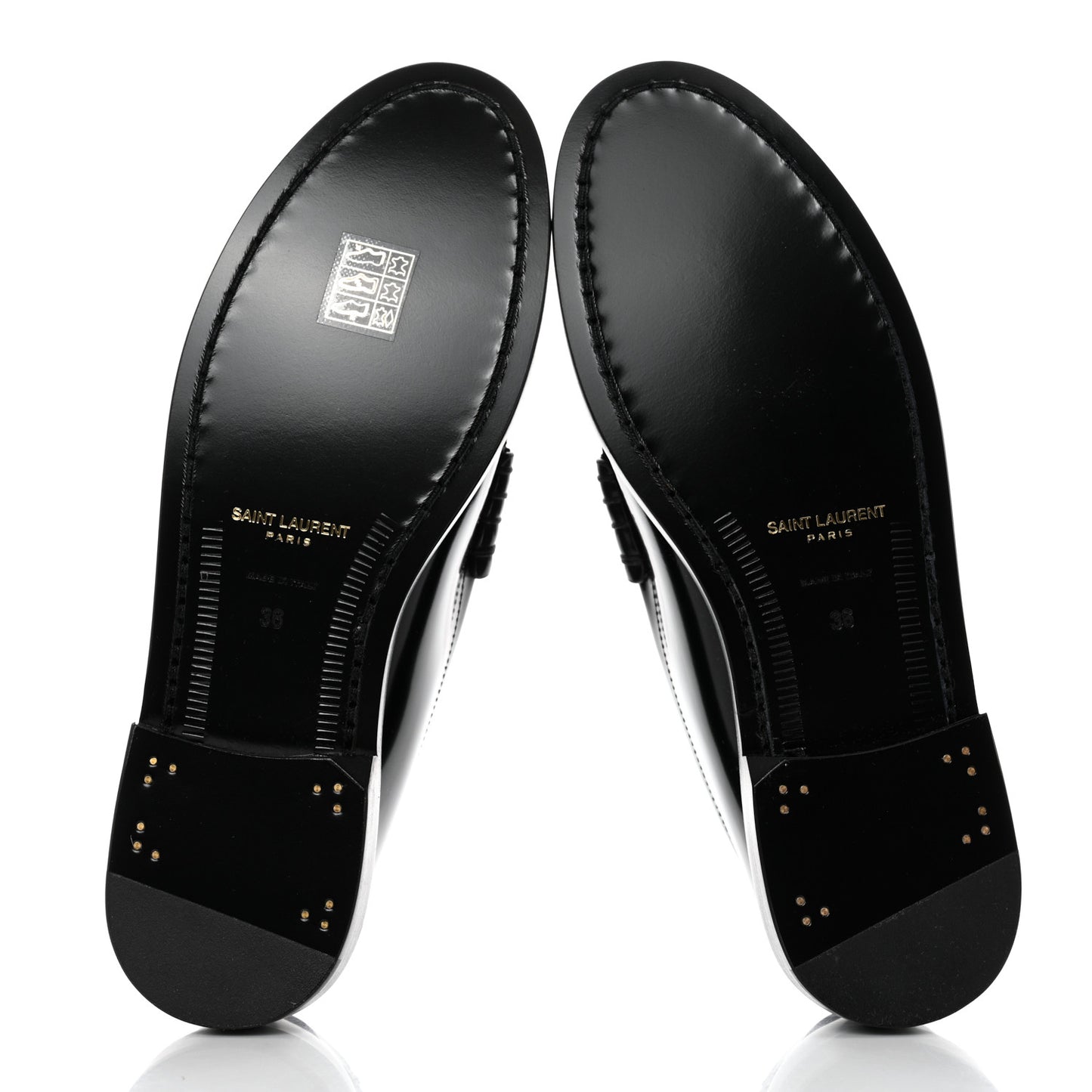 Calfskin Penny Loafers 36 Black