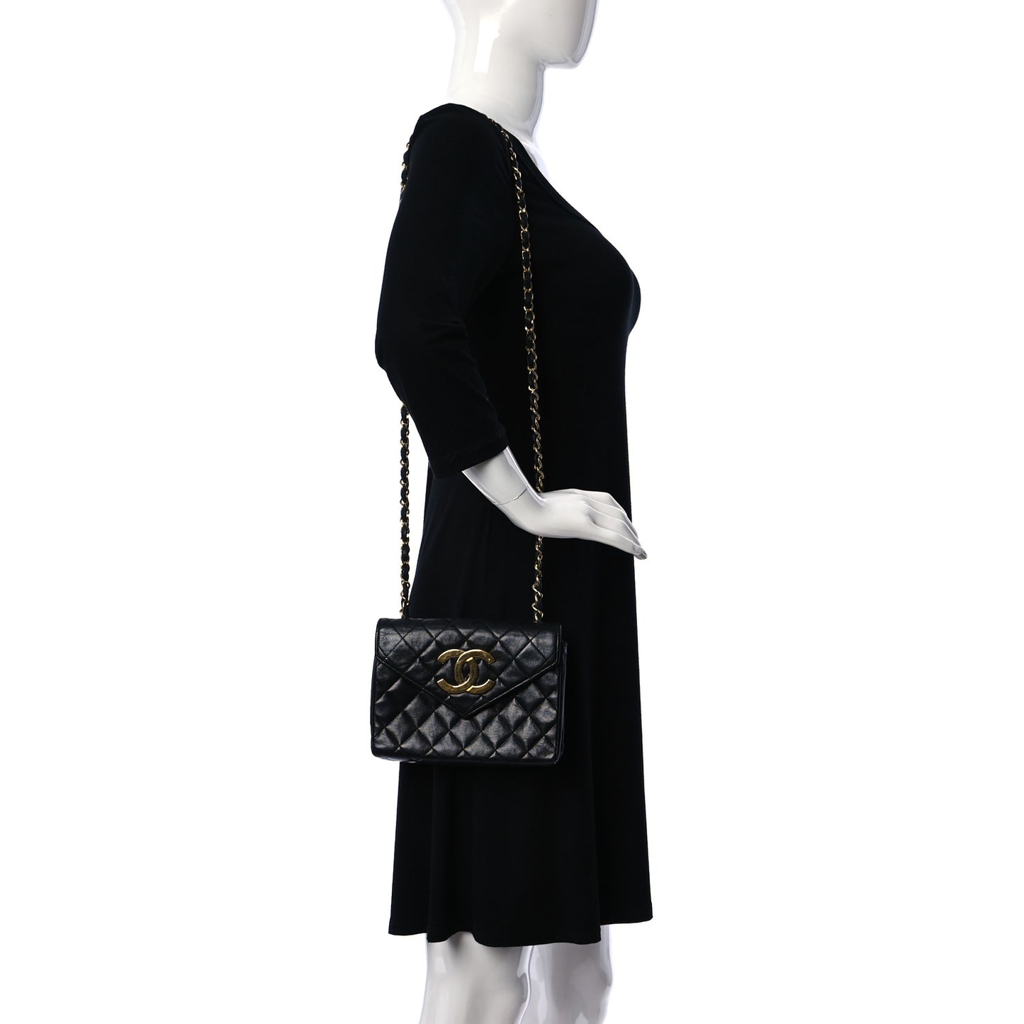 Lambskin Quilted Mini Flap Black