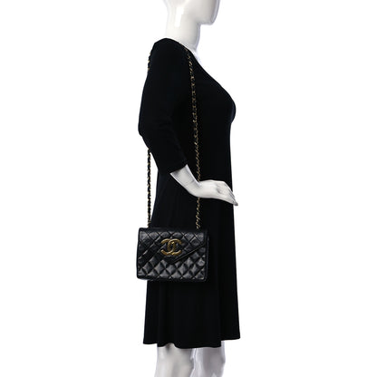 Chanel Lambskin Quilted Mini Flap Black 3 of 11