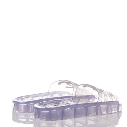 Chanel PVC Transparent CC Flat Slide Sandals 39 White 4 of 9