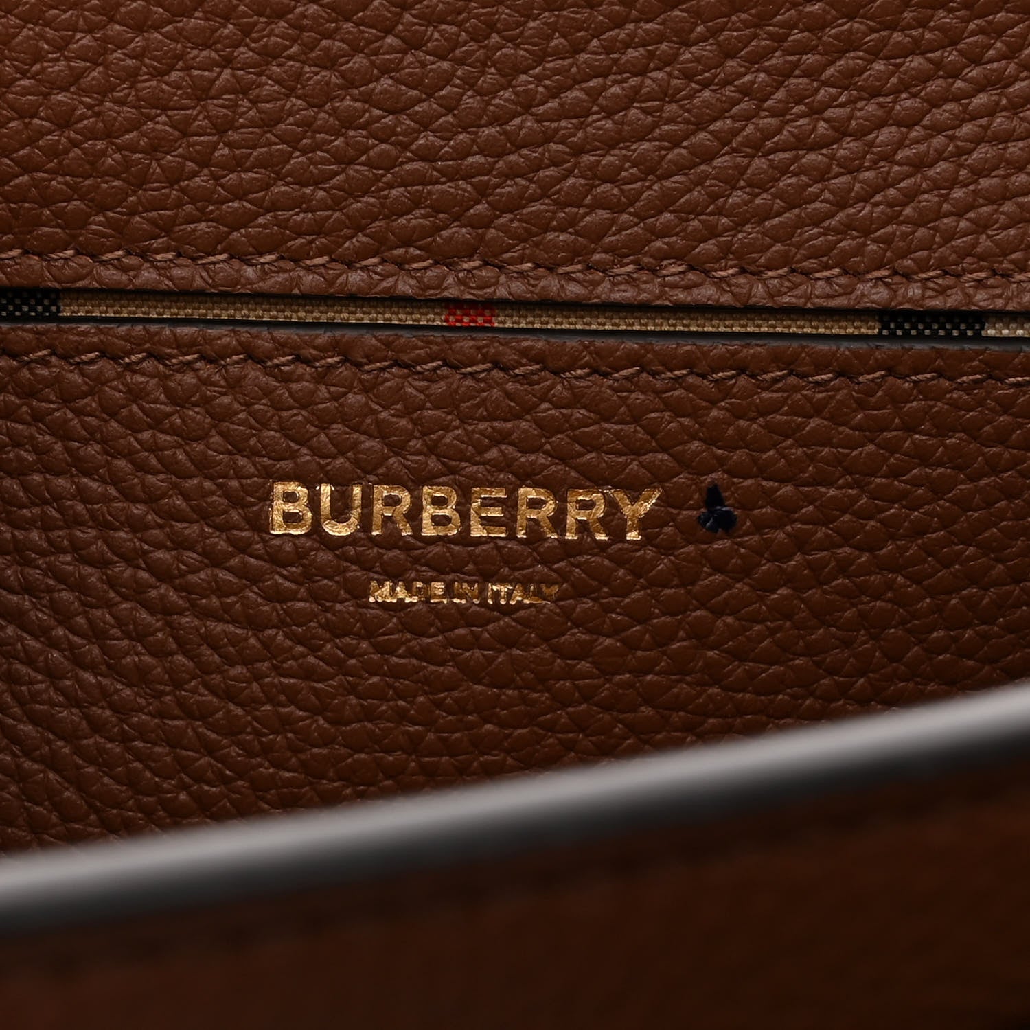 Burberry Calfskin Vintage Check Note Crossbody Bag Tan 6 of 12