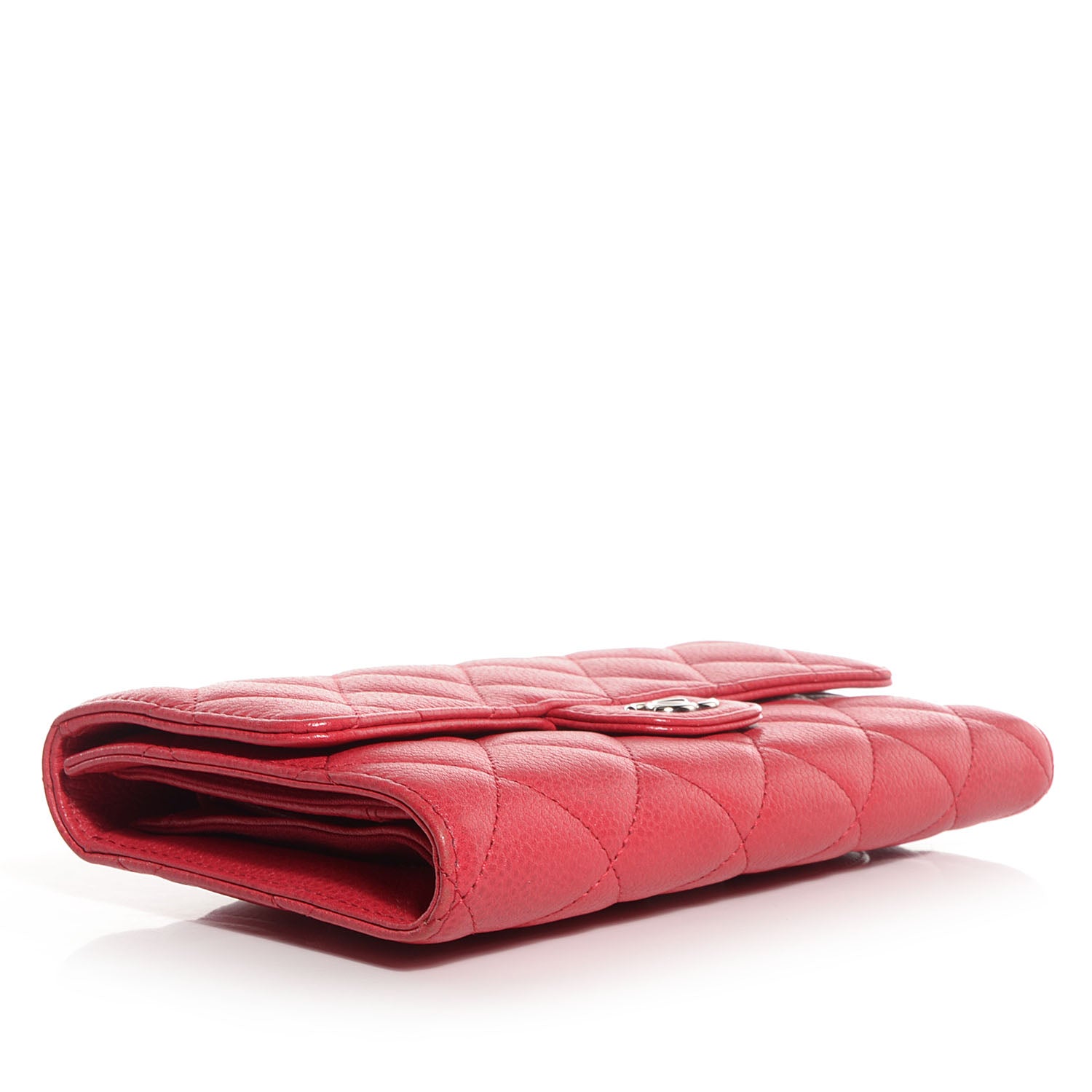 Chanel Caviar Quilted Long Flap Wallet Fuchsia 4 of 8