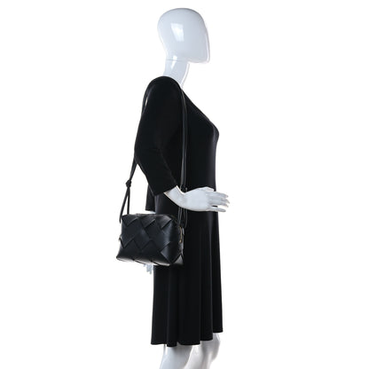 Bottega Veneta Lambskin Intreccio Small Cassette Camera Bag Black 2 of 9