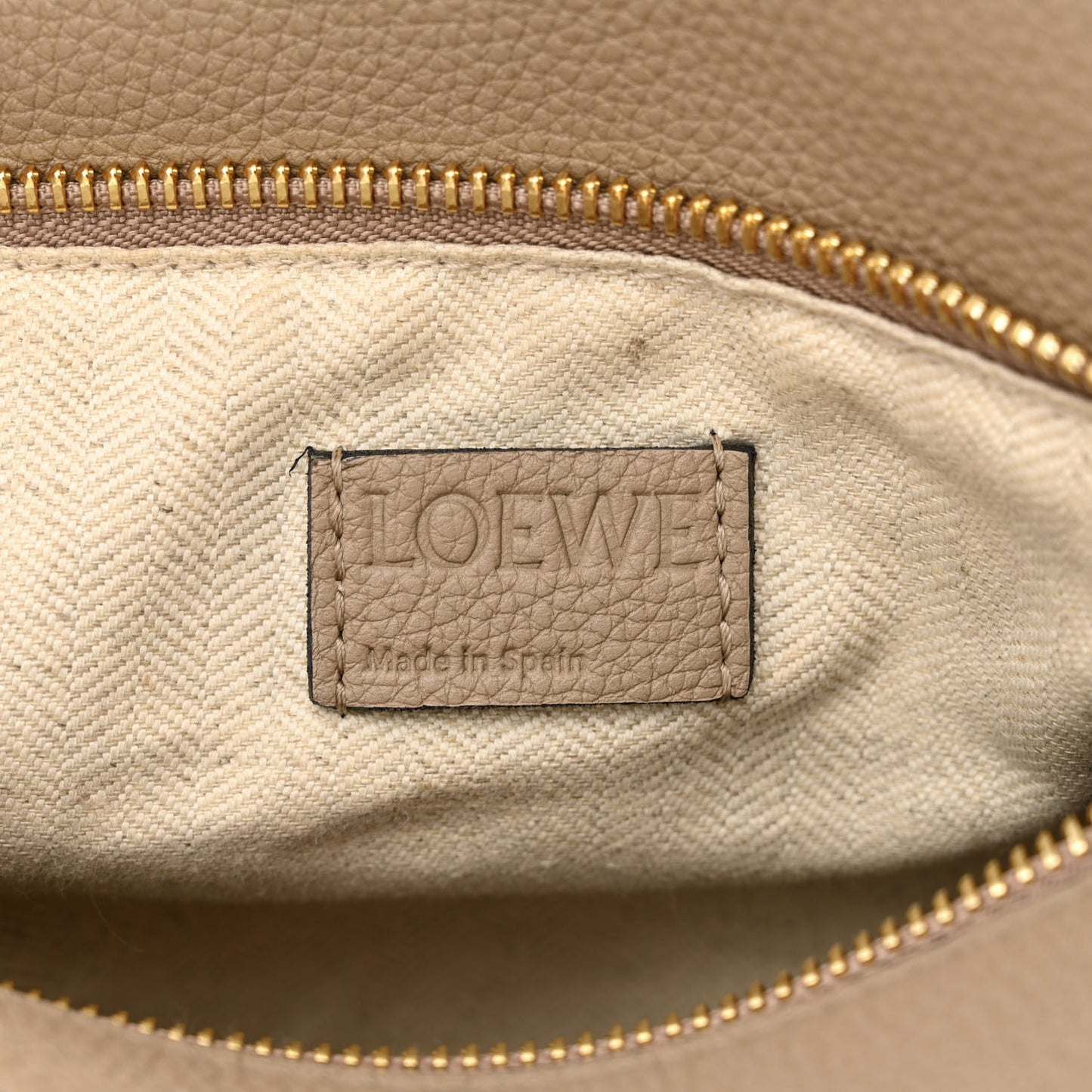 Grained Calfskin Small Puzzle Bag Sand