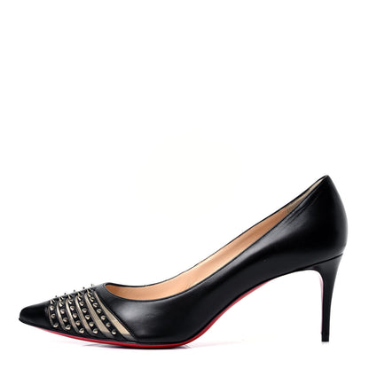 Christian Louboutin Kid Bareta 70 Pumps 39 Black Silver 1 of 10