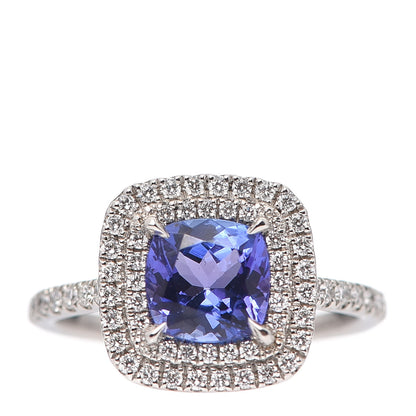 Tiffany Platinum Diamond 2.02ct Tanzanite Soleste Ring 53 6.25 1 of 5