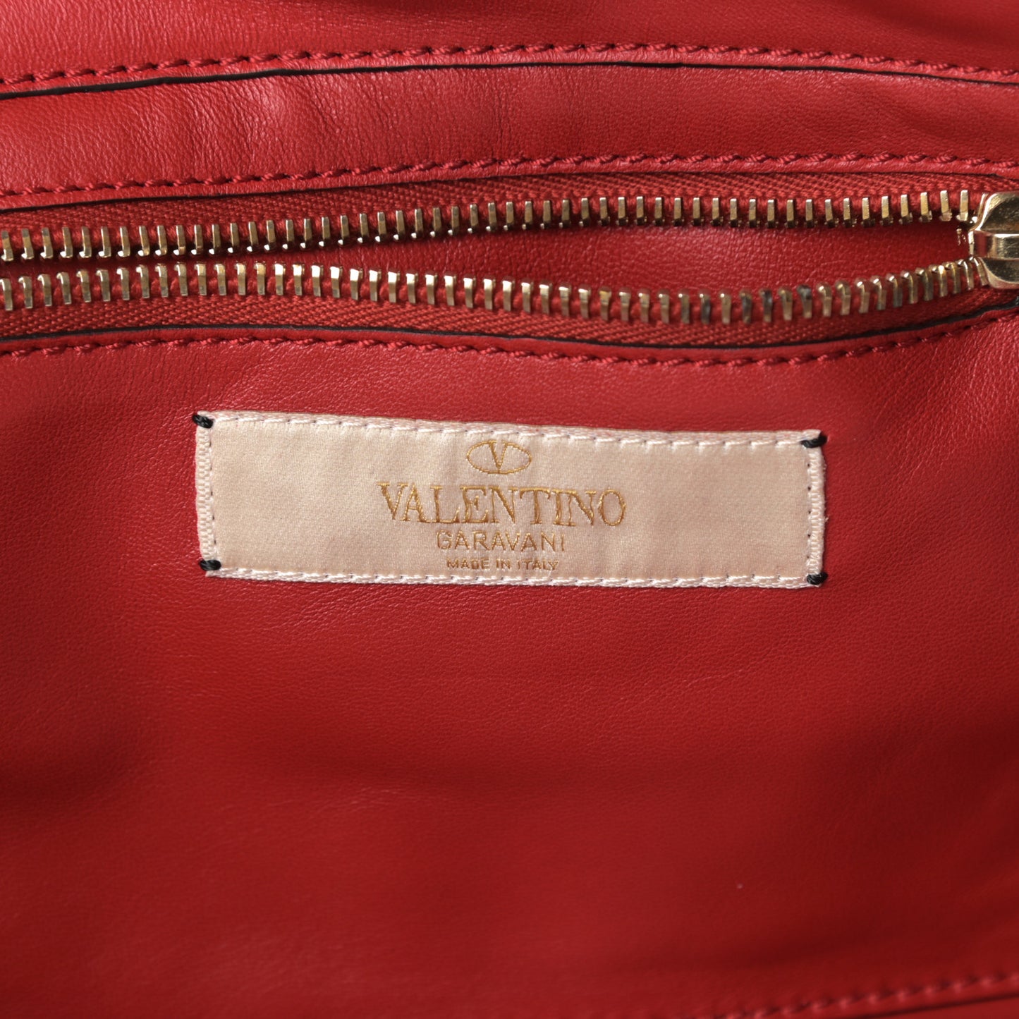 Vitello Enchanted Wonderland Small Rockstud Tote Rosso