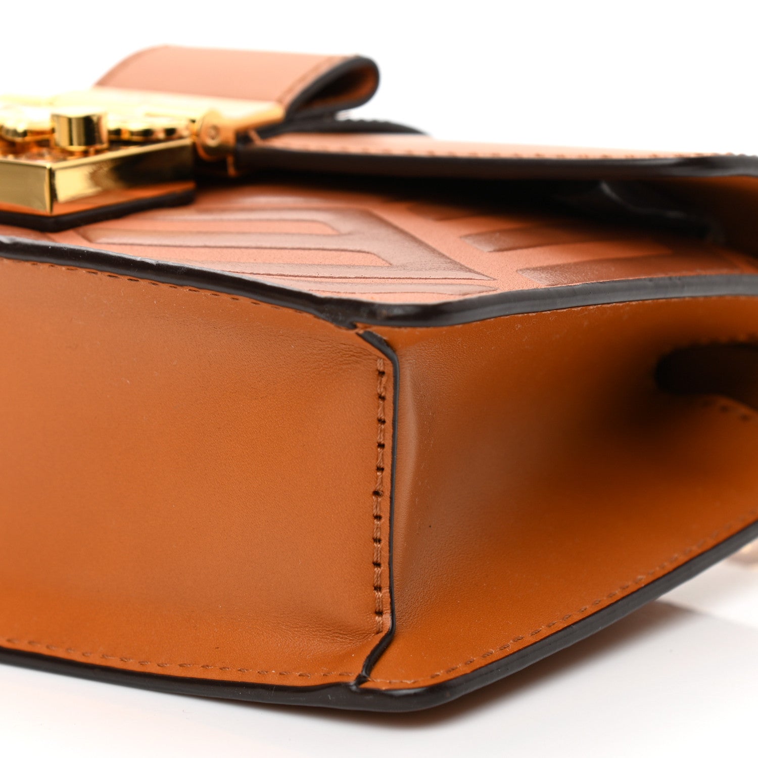 MCM Cubic Monogram Mini Tracy Crossbody Bag Cognac 8 of 9
