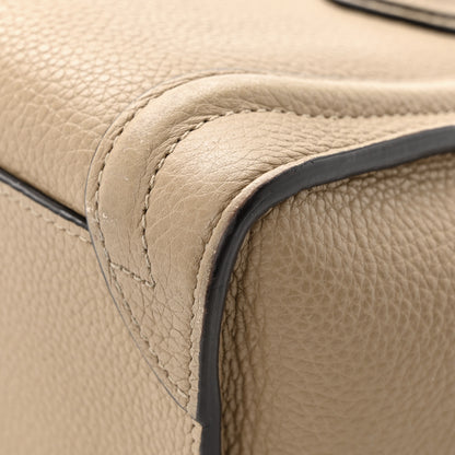 Celine Drummed Calfskin Nano Luggage Dune 12 of 33