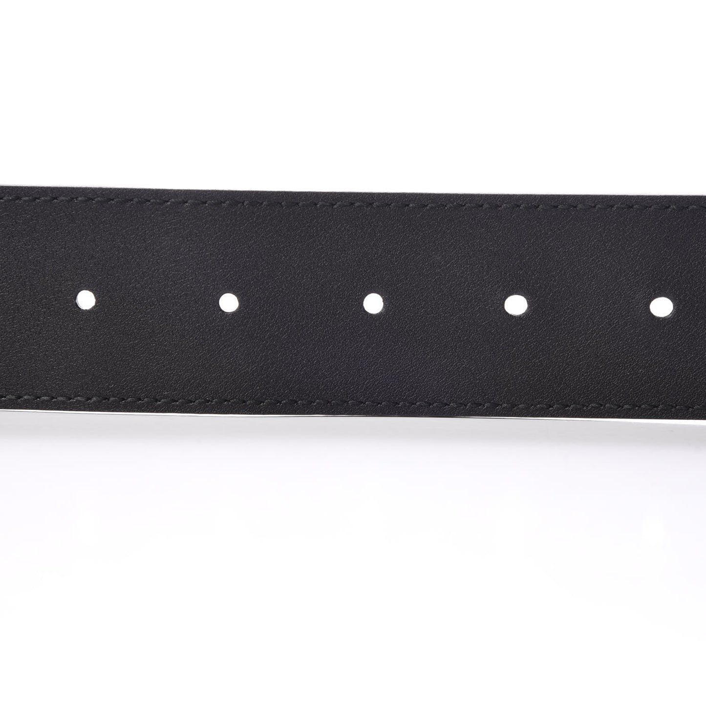Textured Dollar Calfskin Nickel Double G 40mm Belt 90 36 Black