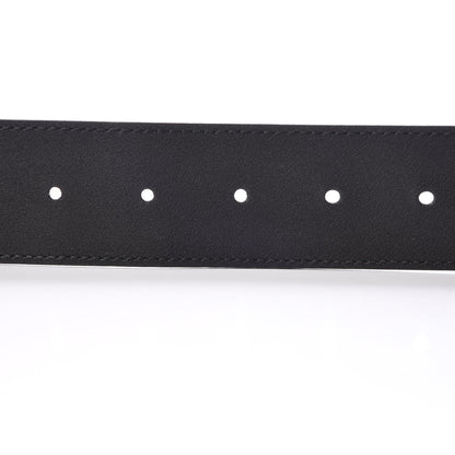 Gucci Textured Dollar Calfskin Nickel Double G 40mm Belt 90 36 Black 5 of 7