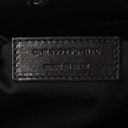 Saint Laurent Raffia Linen Calfskin Rive Gauche Tote Naturale Black 7 of 12