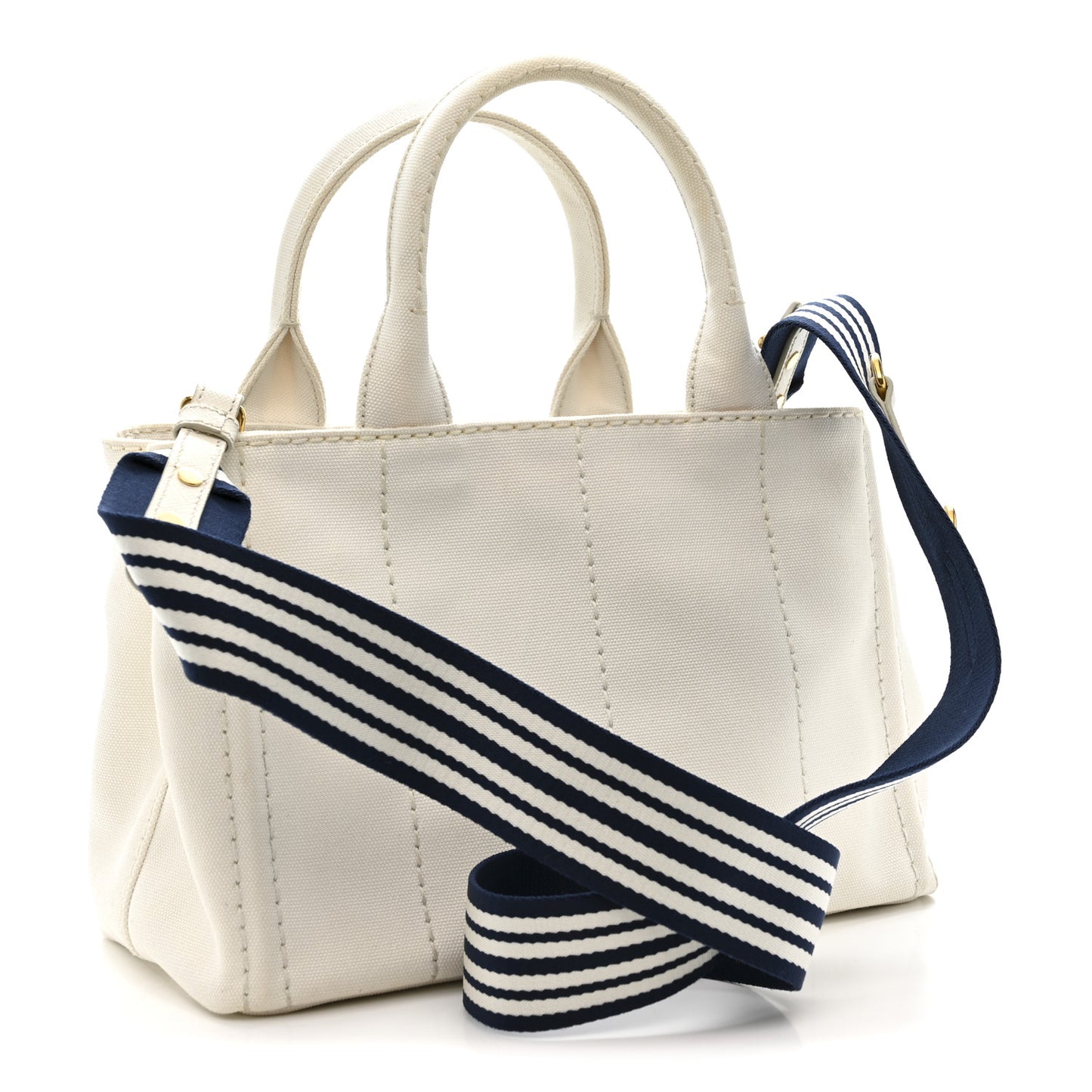 Canapa Small Logo Tote Bianco Blue