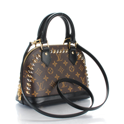 Louis Vuitton Monogram Macassar Studded Alma BB 3 of 6