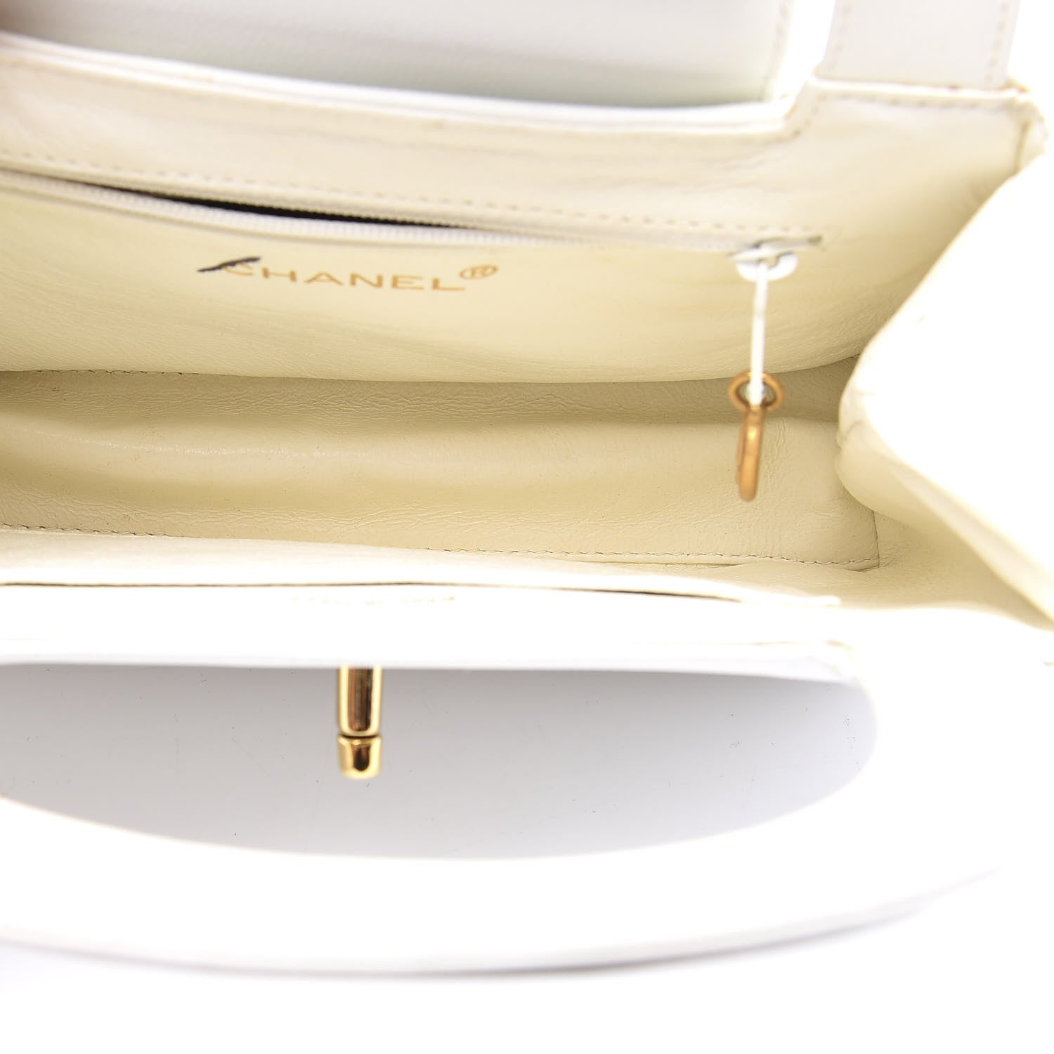 Chanel Caviar Top Handle Bag White 4 of 11