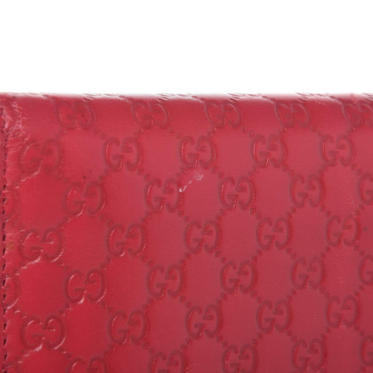 Microguccissima Interlocking G Continental Wallet Red