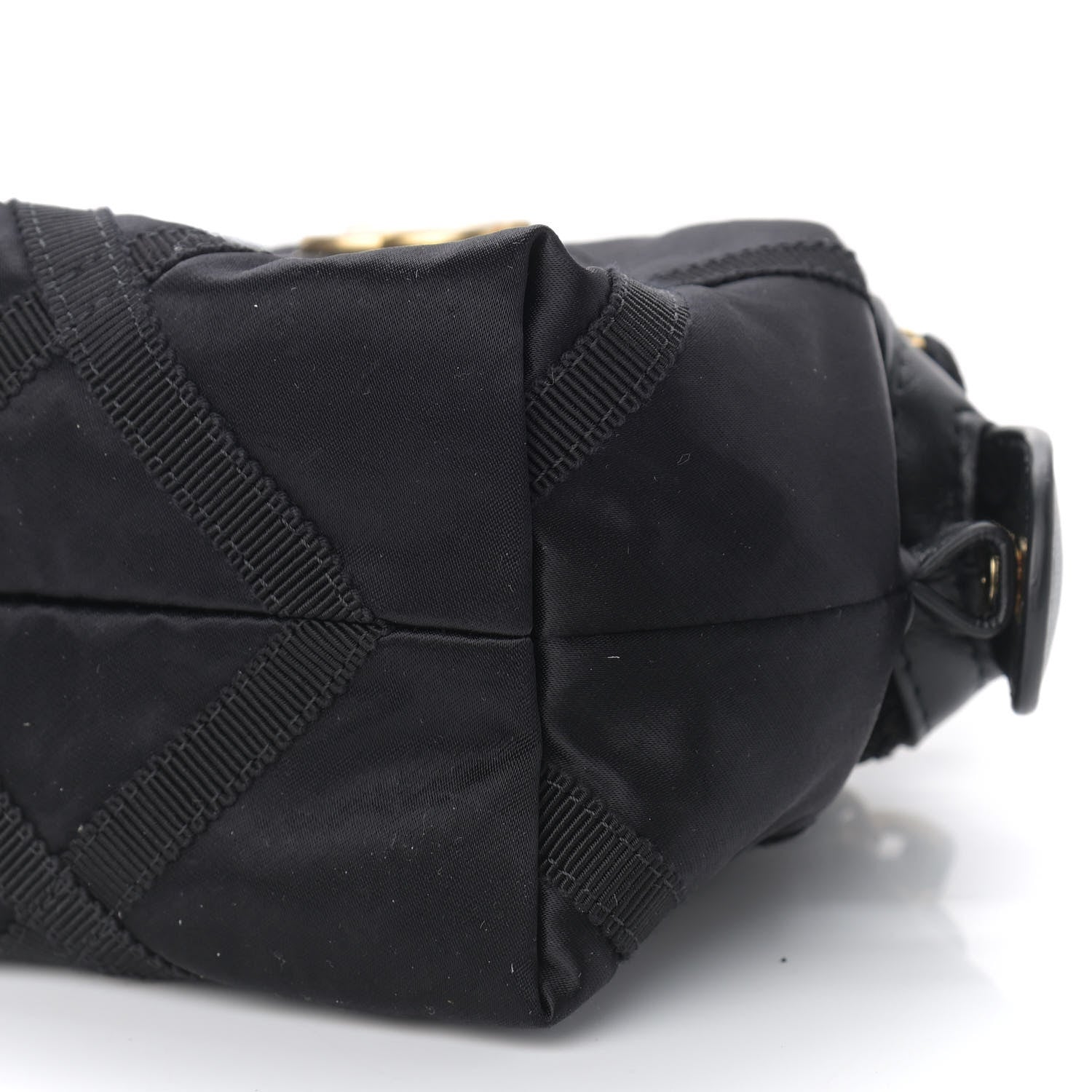 Chanel Nylon Grosgrain Quilted Lifestyle Clutch with Chain Black 8 of 8