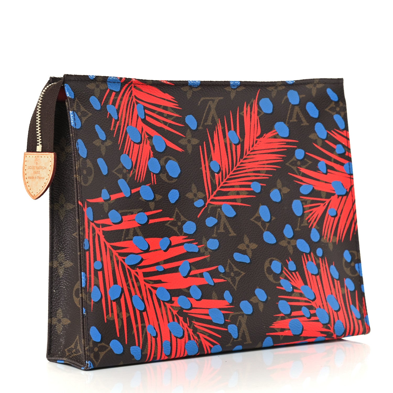 Louis Vuitton Monogram Jungle Dots Toiletry Pouch 26 Coquelicot Denim 3 of 9