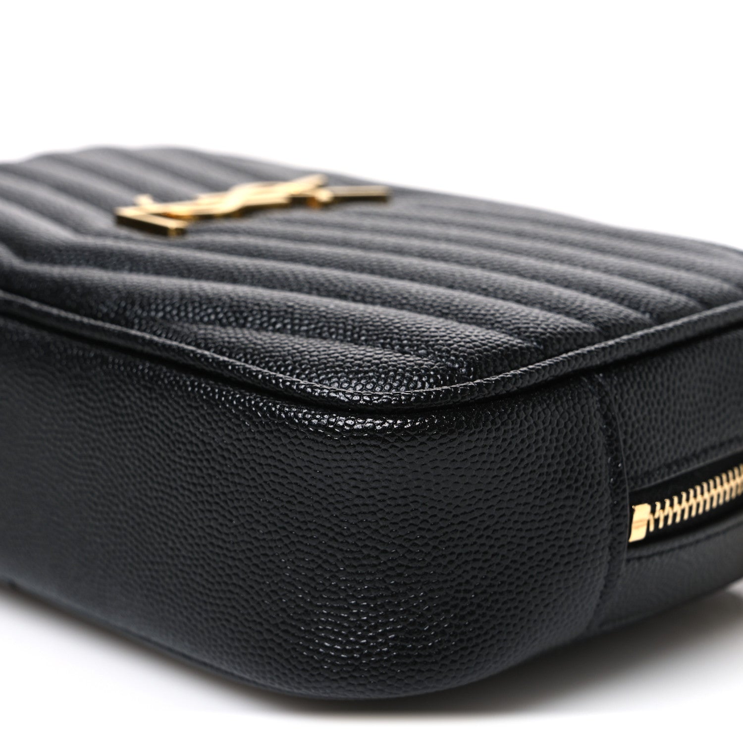 Saint Laurent Grain De Poudre Matelasse Monogram Mini Lou Camera Bag Black Black 10 of 10