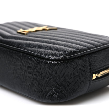 Saint Laurent Grain De Poudre Matelasse Monogram Mini Lou Camera Bag Black Black 10 of 10