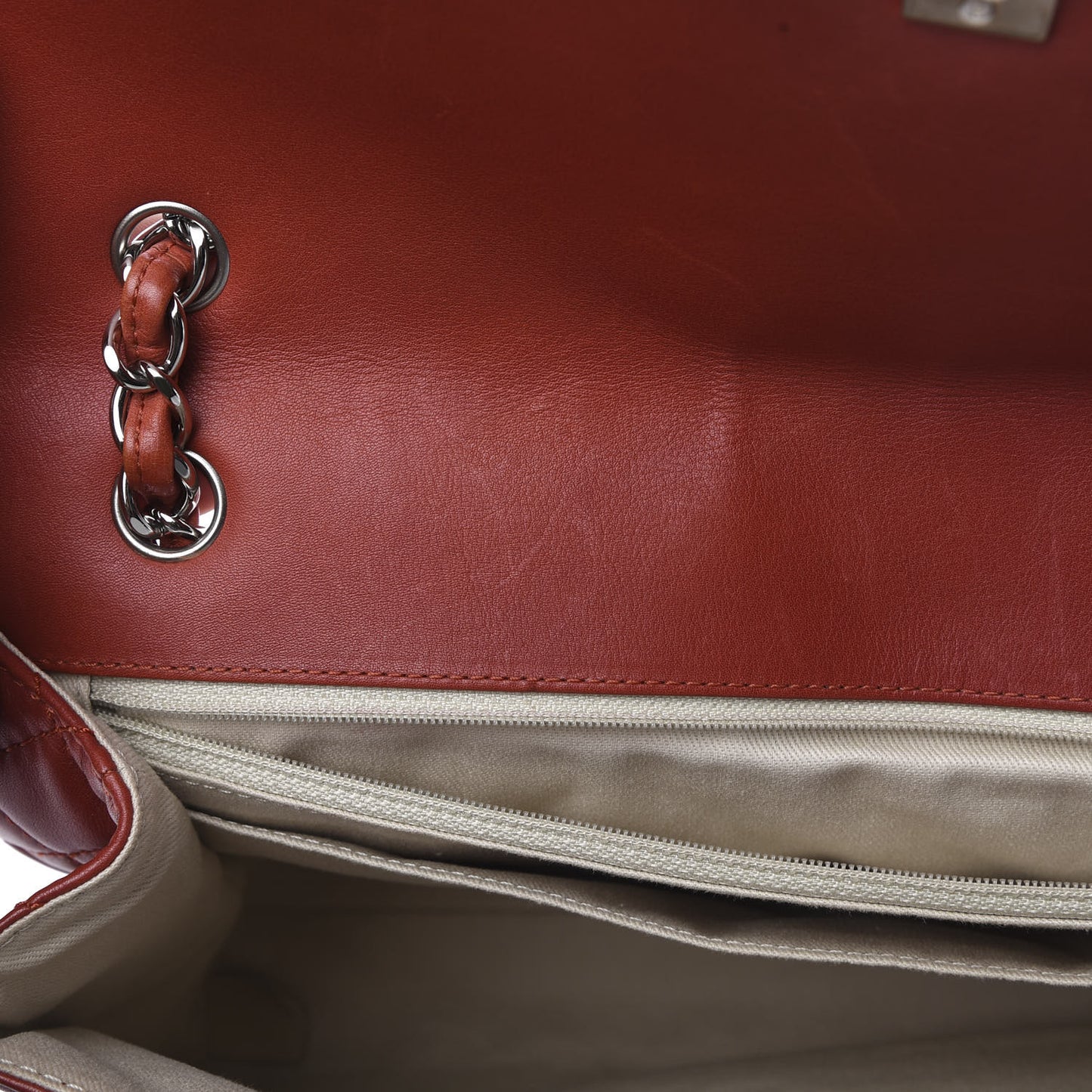 Calfskin Quilted In the Business Flap Bag Red