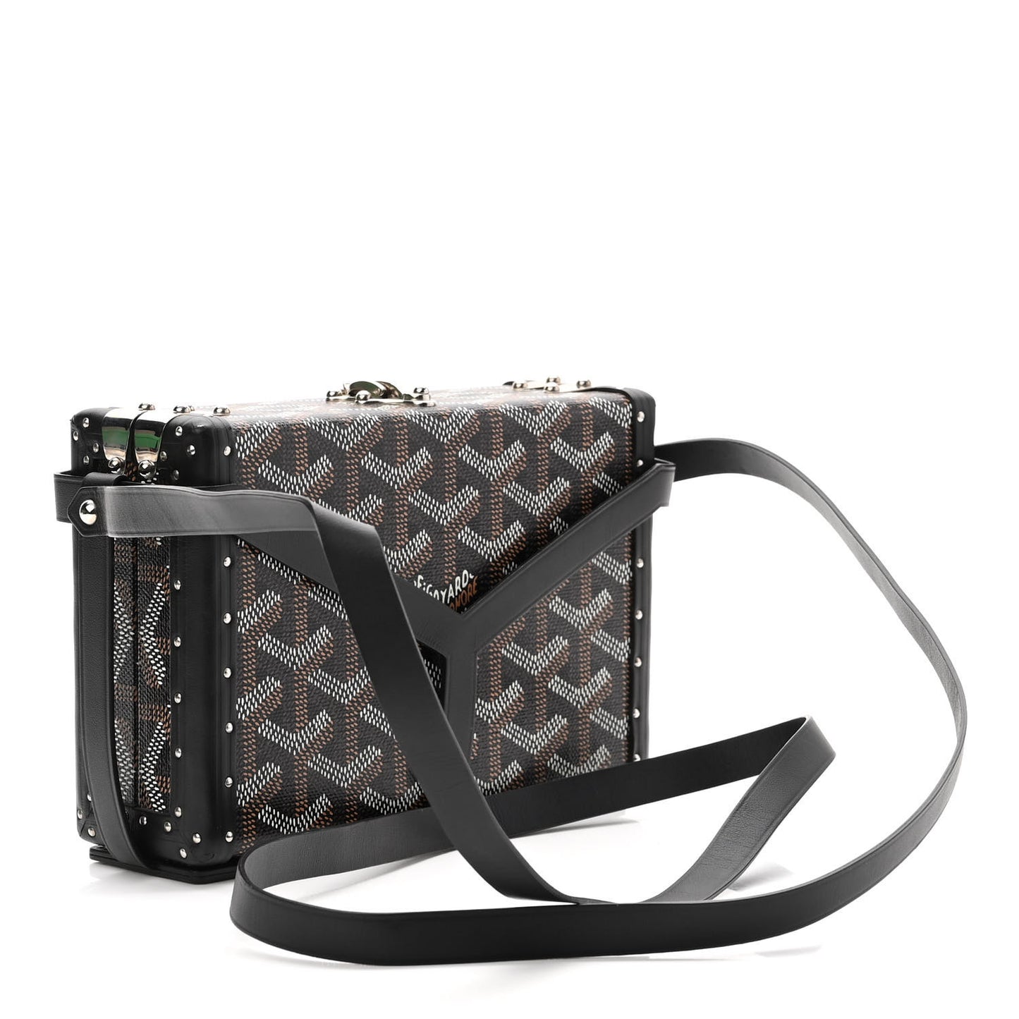 Goyardine Minaudiere Trunk Bag Black