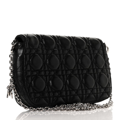 Christian Dior Lambskin Cannage Miss Dior Promenade Pouch Black 3 of 9