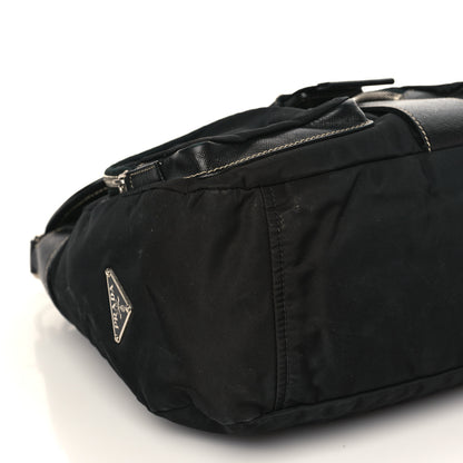 Prada Nylon Saffiano Vela Messenger Bag Black 7 of 10