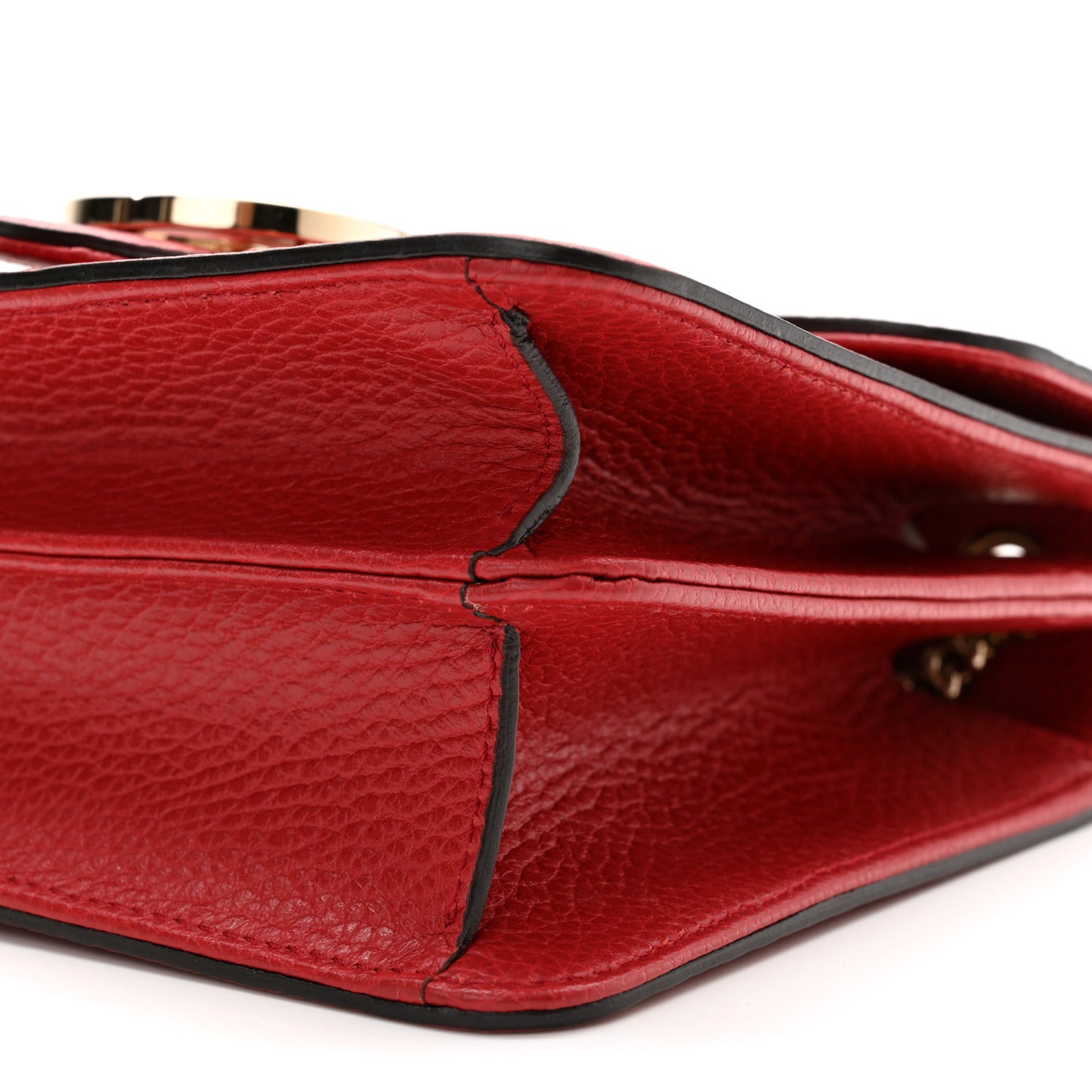 Dollar Calfskin Small Interlocking G Shoulder Bag Red