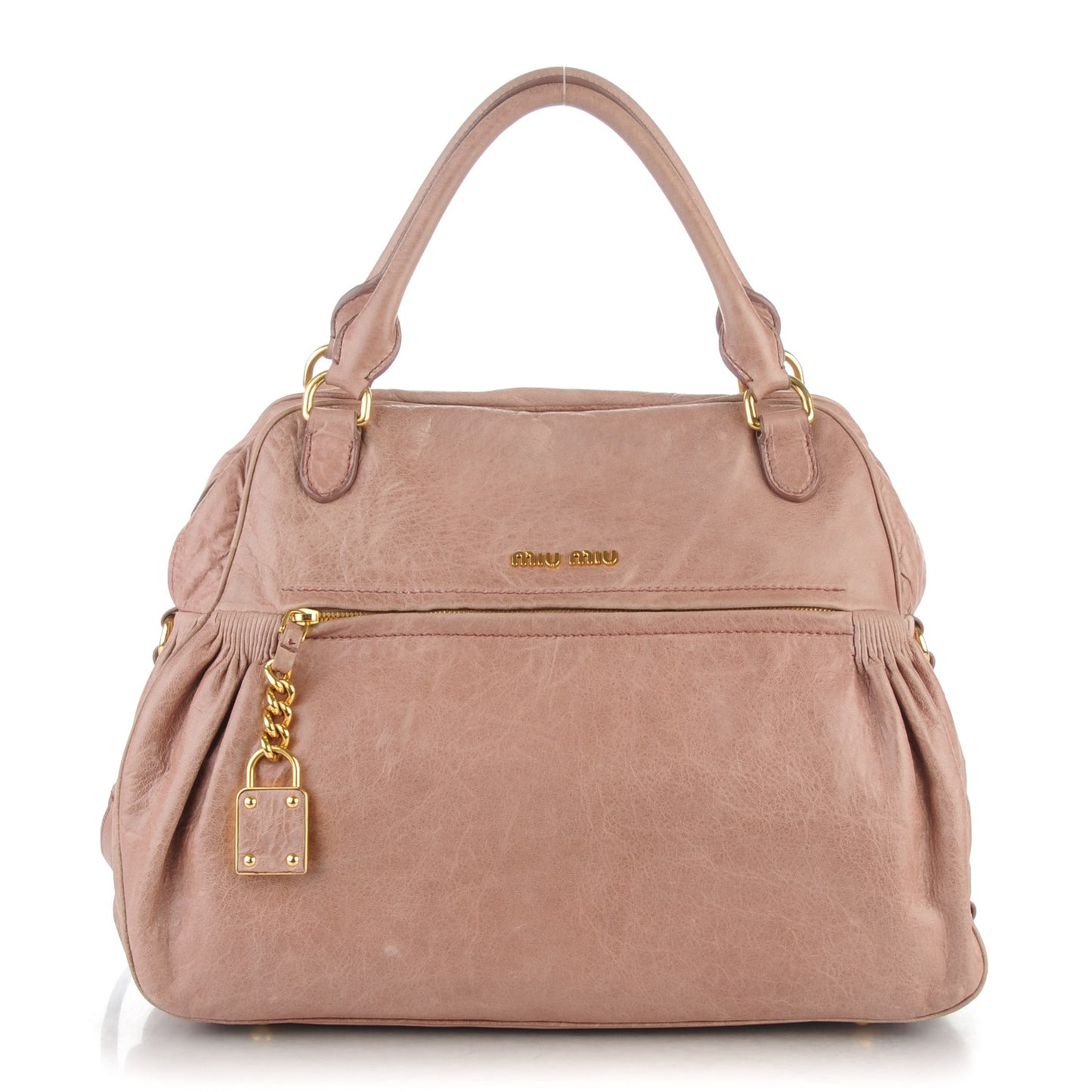 Nappa Medium Charm Satchel Mughetto