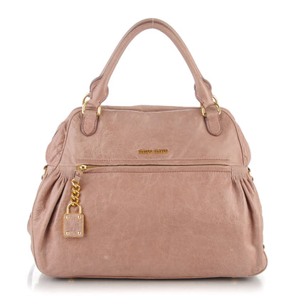 Miu Miu Nappa Medium Charm Satchel Mughetto 1 of 7