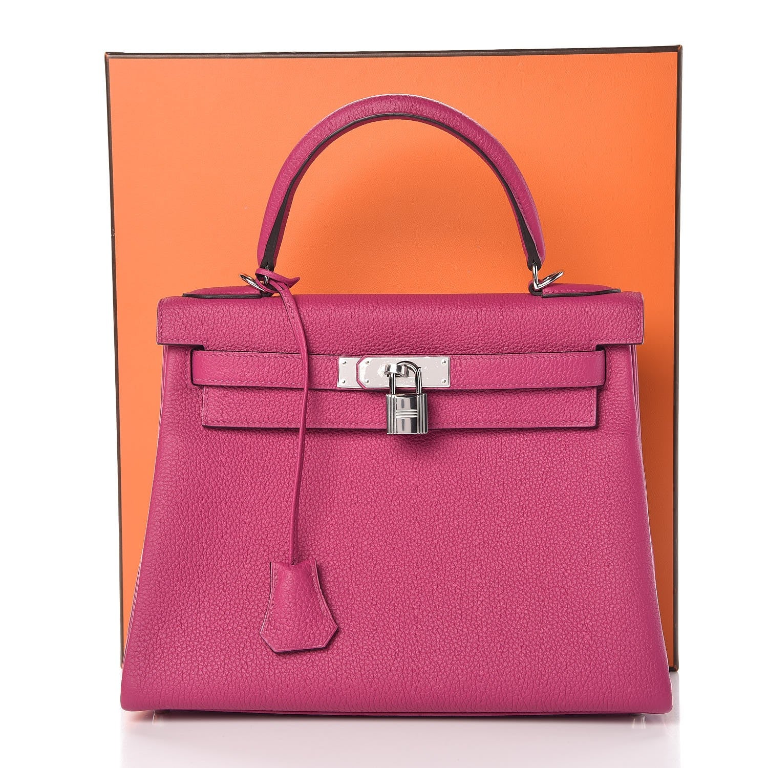 Hermes Togo Kelly Retourne 28 Rose Pourpre 9 of 9