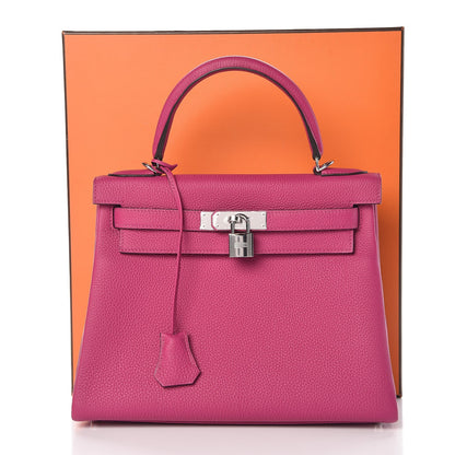 Hermes Togo Kelly Retourne 28 Rose Pourpre 9 of 9