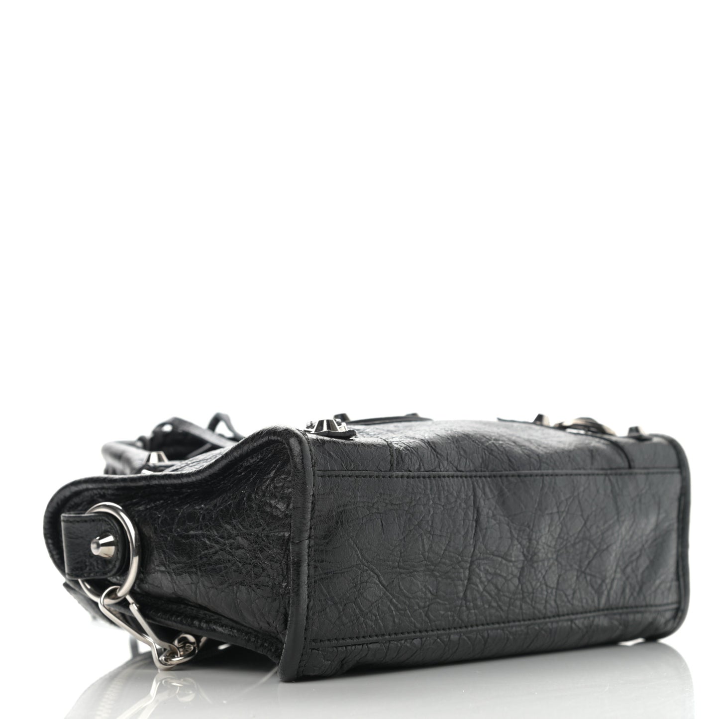 Agneau Classic Silver Hardware Mini City Black