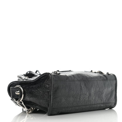 Balenciaga Agneau Classic Silver Hardware Mini City Black 3 of 9