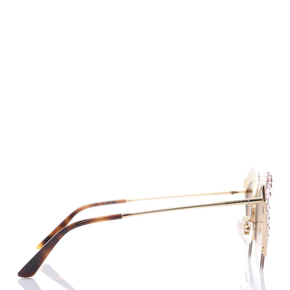 Gucci Metal Crystal Cat Eye Sunglasses GG00114S Pink 3 of 8