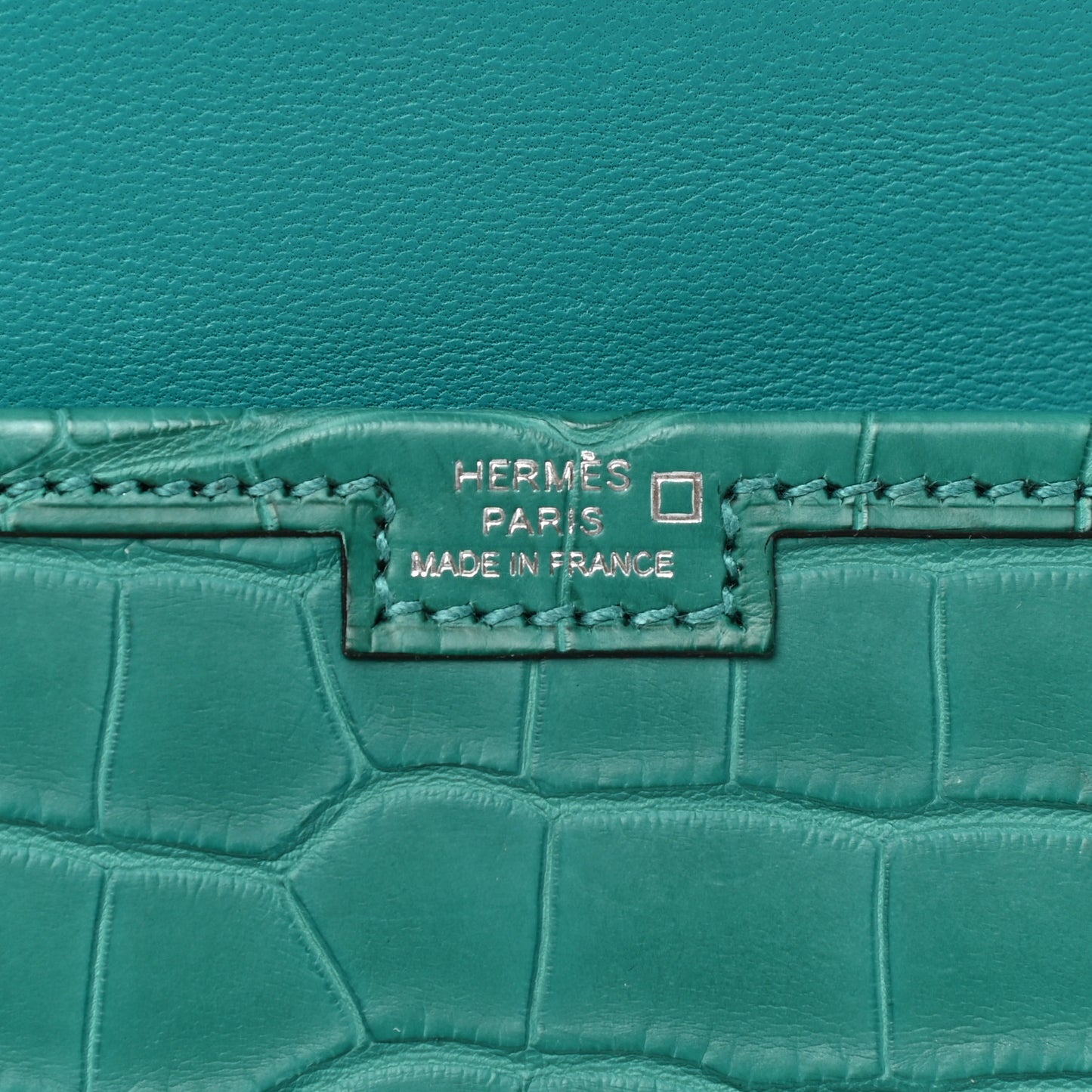 Matte Alligator Jige Duo Clutch Bleu Paon
