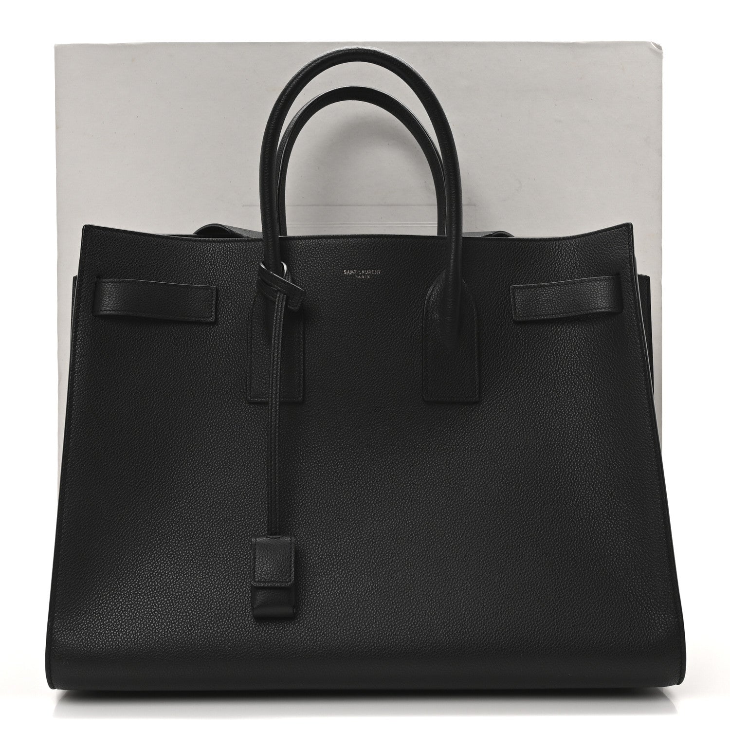 Saint Laurent Grained Calfskin Large Sac De Jour Carryall Black 18 of 19