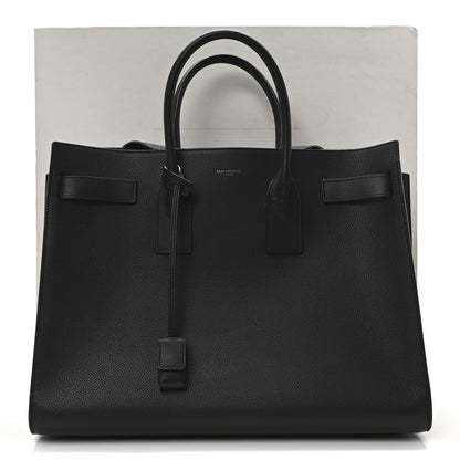 Saint Laurent Grained Calfskin Large Sac De Jour Carryall Black 18 of 19