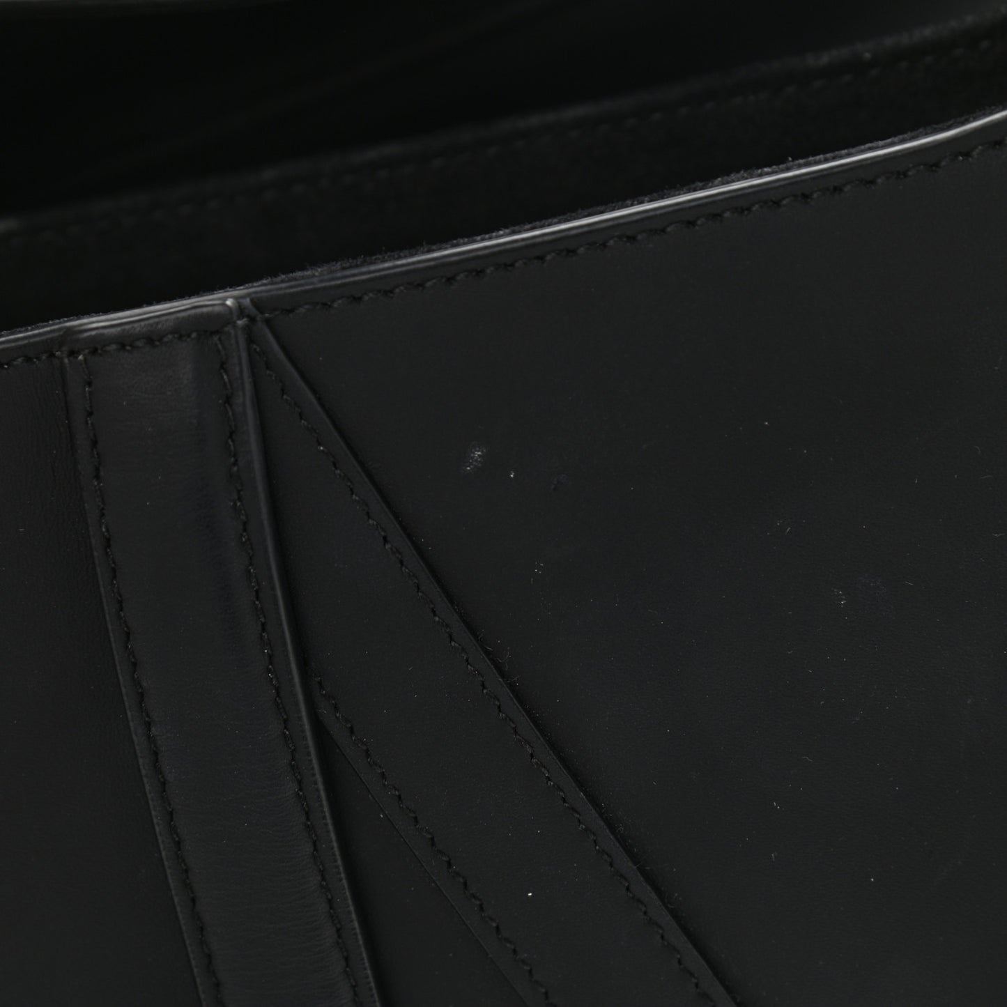 Ultra Matte Calfskin Saddle Bag Black
