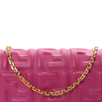 Fendi Nappa Matisse FF Embossed Continental Wallet On Chain Ciclamino Pilar 7 of 10