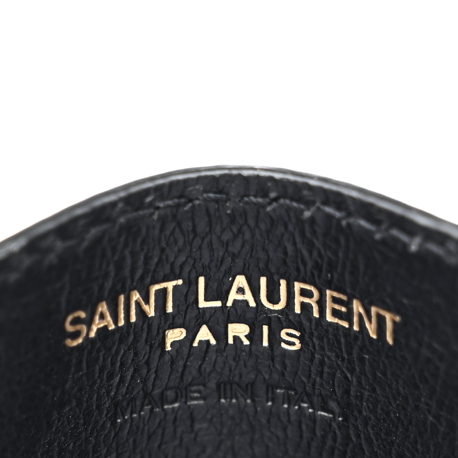 Saint Laurent Grain De Poudre Matelasse Chevron Monogram Credit Card Case Black 6 of 7
