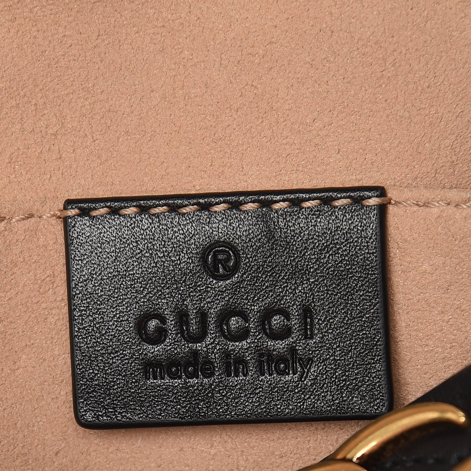 Gucci Calfskin Matelasse GG Marmont Belt Bag 95 38 Black 6 of 10