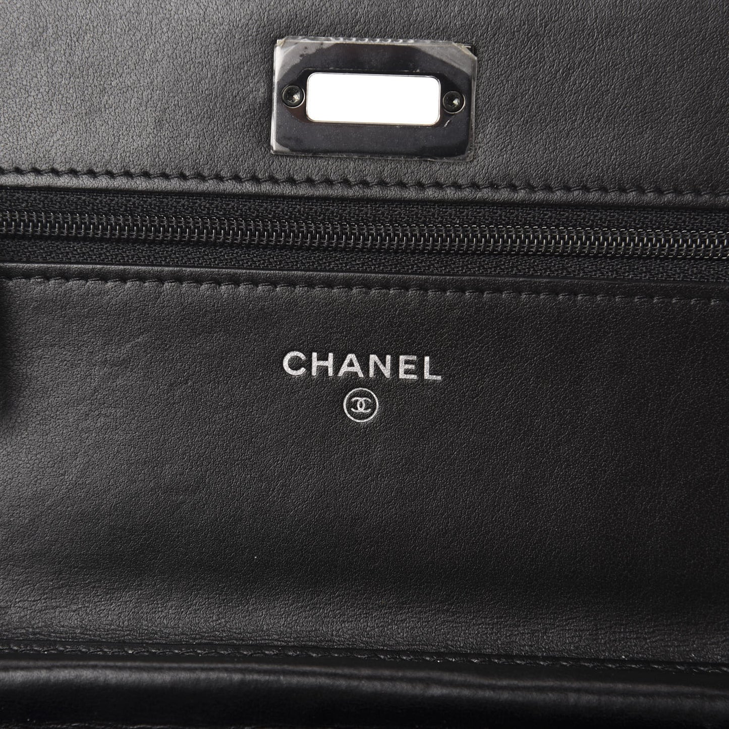 Aged Calfskin Chevron Quilted Reissue Wallet On Chain WOC So Black