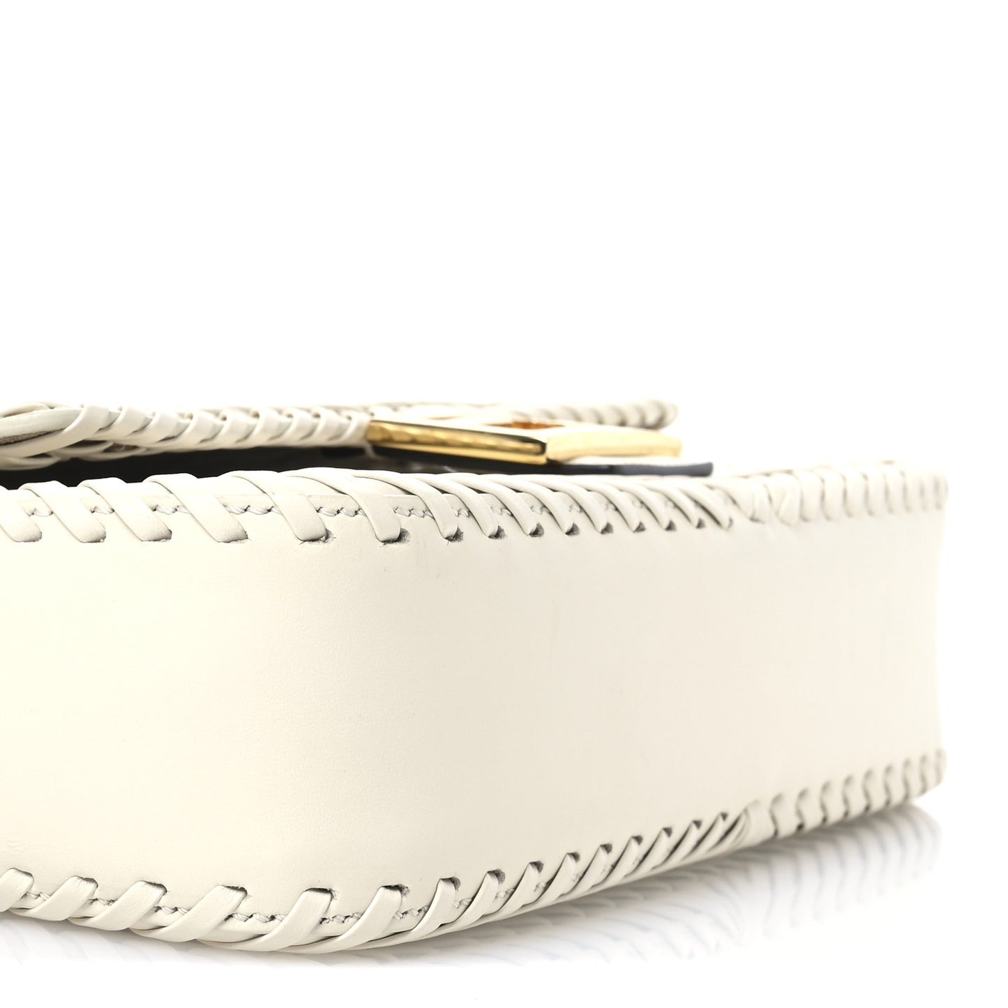 Vitello King Ceylon Woven Baguette White Ice