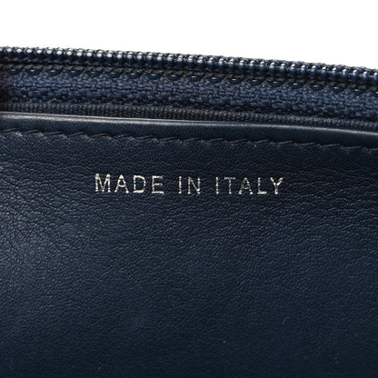 Chanel Calfskin Square Stitched Wallet On Chain WOC Blue 7 of 12
